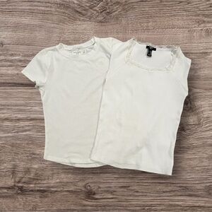 Abercrombie and Forever 21 Kids White Short Sleeve Tees